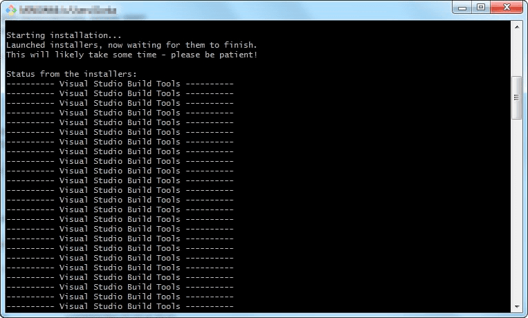 Instalando las dependencias node-gyp Alt